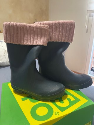 Botas de agua Gioseppo niña/mujer verde y rosa