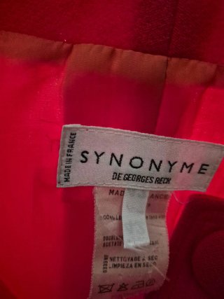 Chaqueta SYNONYME Georges Rech Roja Vintage