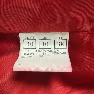 Blazer piel ovina Rojo Mujer Americana