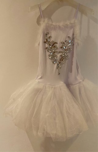 Vestido infantil Lago de los Cisnes Blanco/Plata
