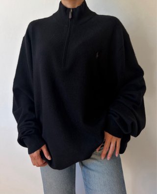 Maglione Polo Ralph Lauren zip collo xxl 100% lana