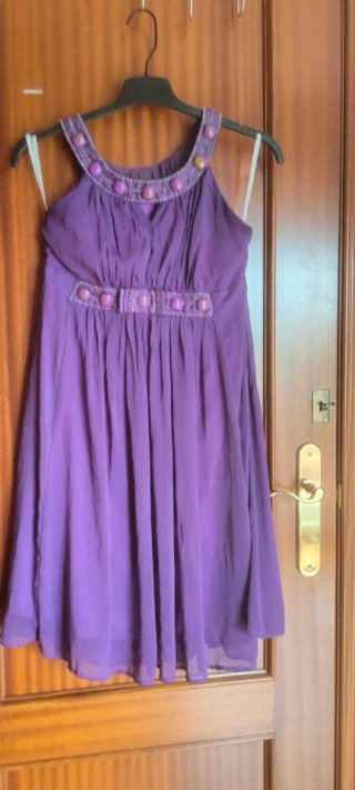 Vestido Morado de Gasa