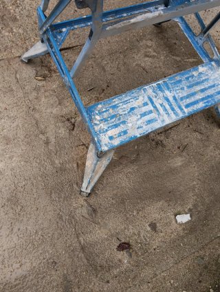 Banco de trabajo plegable azul