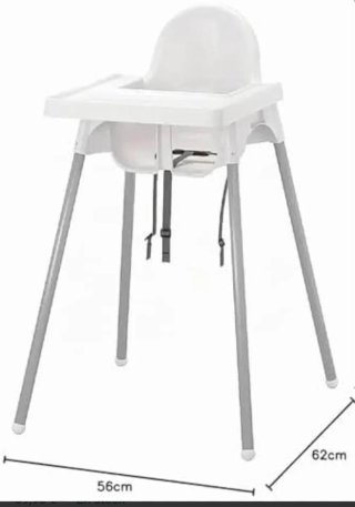 Trona IKEA Blanca con bandeja