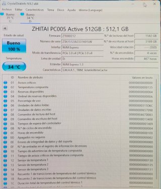 SSD ZHITAI PC005 Active 512GB NVMe M.2 Ref: 01LW