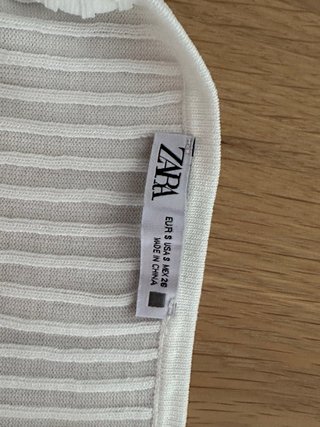 Top Corto Blanco Zara Talla S