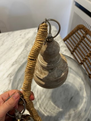 Lámpara Colgante Cristal y Cuerda El Corte Inglés