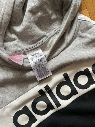 Sudadera Adidas Gris, Blanca y Negra