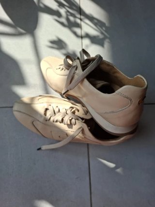 Scarpe uomo in pelle beige