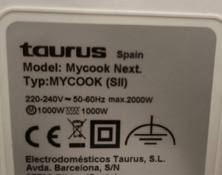 Robot de cocina Taurus MyCook Next