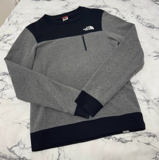 Sudadera The North Face gris y negra
