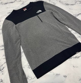 Sudadera The North Face gris y negra