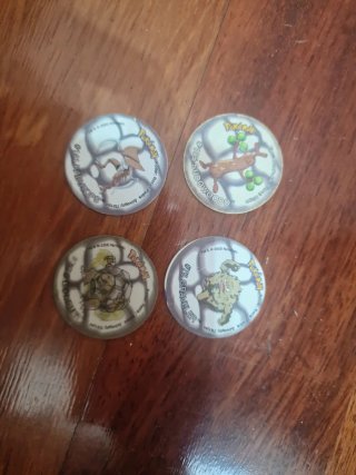 Set de 4 Tazos Pokémon Tipo Roca