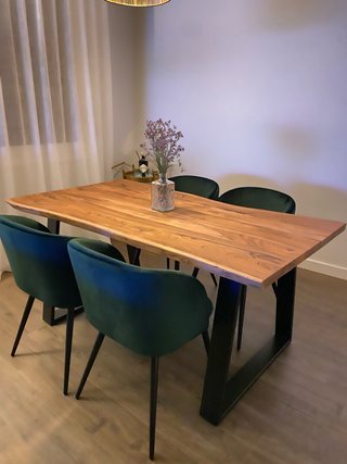 Mesa de comedor madera y metal