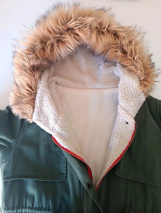 Chaqueta Verde con Capucha Talla L