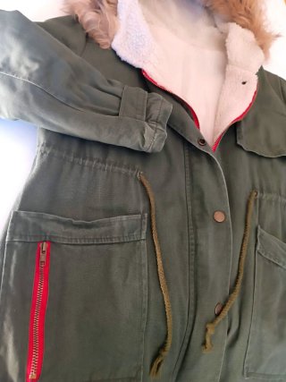 Chaqueta Verde con Capucha Talla L