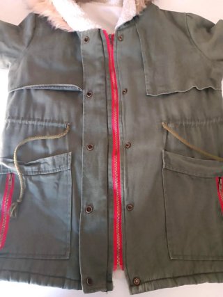Chaqueta Verde con Capucha Talla L
