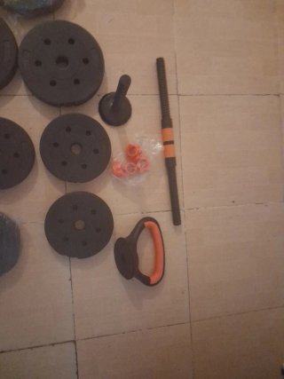 Set de Pesas con Discos y Barra