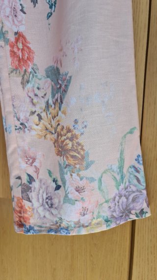 Pantalone palazzo floreale rosa
