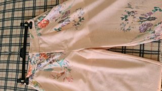 Pantalone palazzo floreale rosa