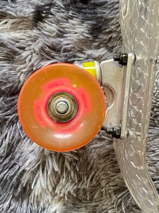 Mini skate cruiser transparente con ruedas LED