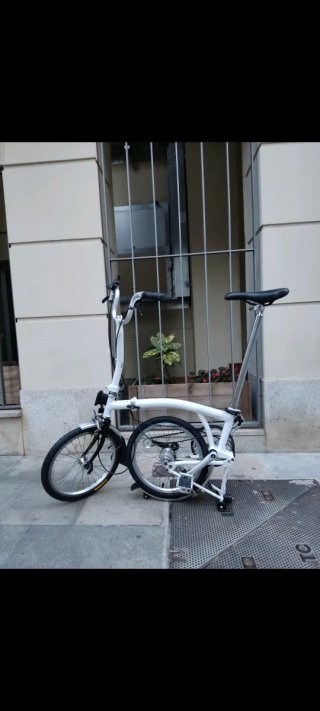 Bicicleta Plegable Brompton Blanca