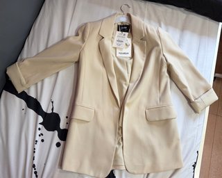 Americana/Blazer Pull&Bear Beige Talla XS
