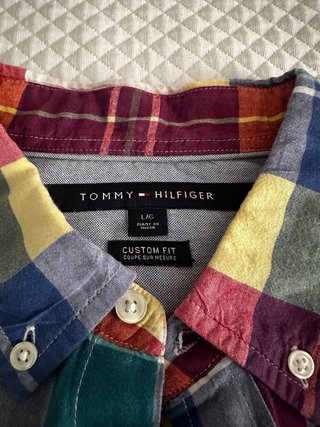 Camisa Tommy Hilfiger Custom Fit Multicolor