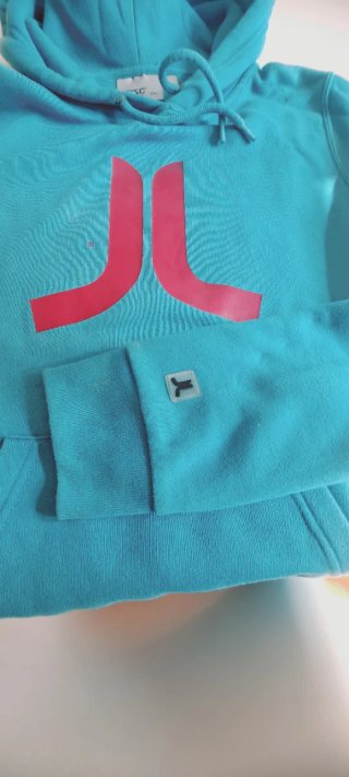 Sudadera con capucha wezc turquesa Talla S