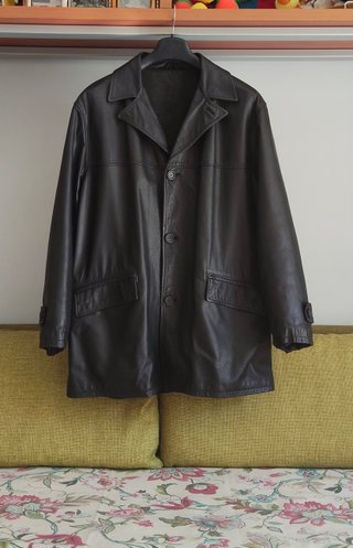Giacca lunga in vera pelle uomo