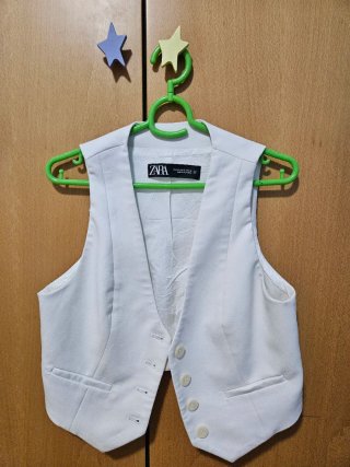 Chaleco Sastre Blanco Zara Talla XS
