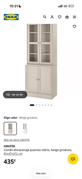 Conjunto IKEA HAVSTA 3 Módulos+ vitrina