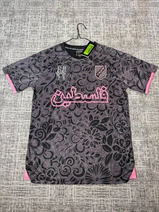 Camiseta Deportiva Negra y Rosa Palestina talla M