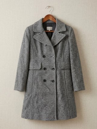 Abrigo de paño gris Vestal