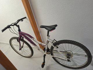 Bicicleta de Montaña Blanca y Morada