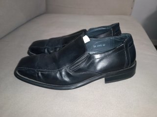 Zapatos Mocasines Clásicos Negros Talla 42 piel