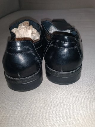 Zapatos Mocasines Clásicos Negros Talla 42 piel
