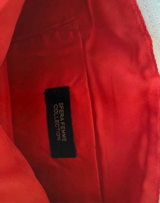 Bolso Cartera Beige y Rojo