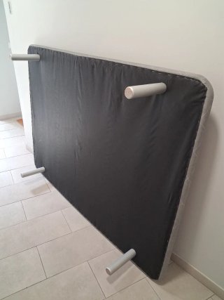 Somier Tapizado Gris