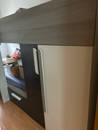 Litera modular con armario y cajones