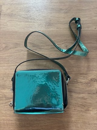 Bolso turquesa metalizado
