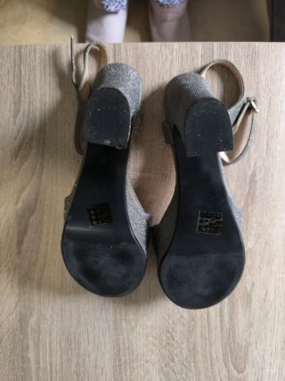 Sandalias de Tacón Plateadas