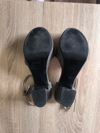 Sandalias de Tacón Plateadas