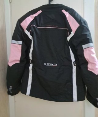 Chaqueta Moto Mujer MBS Negra y Rosa Talla 5XL