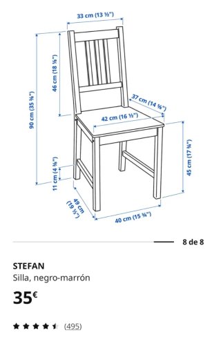 Silla Stefan IKEA (2 unidades)