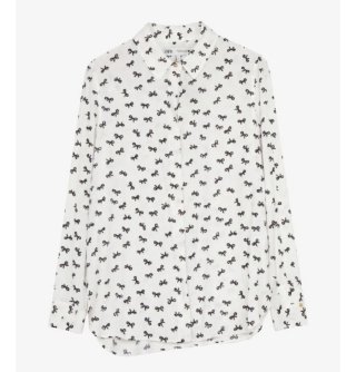 Camisa Zara Blanca con Estampado