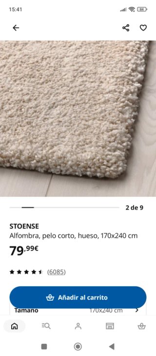 Alfombra blanca ikea pelo largo