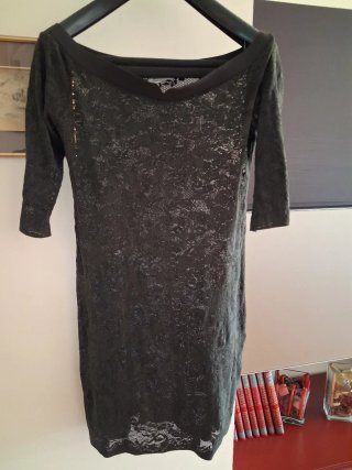 Vestido túnica encaje Pain de Sucre negro