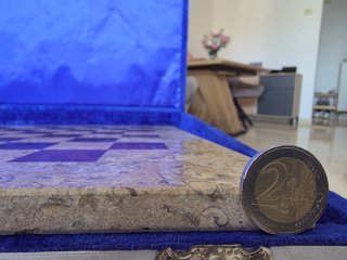 Ajedrez artesanal piedra natural ónix fósil
