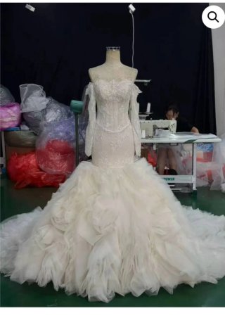Vestido de Novia Sirena con Tul